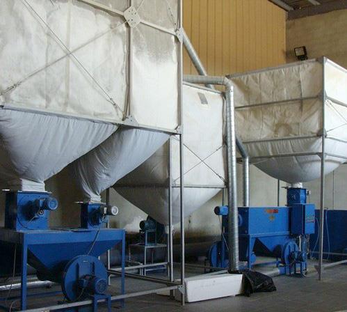 Alt rendiment EPS reciclatge sistema amb plomall de trituradora i mesclador